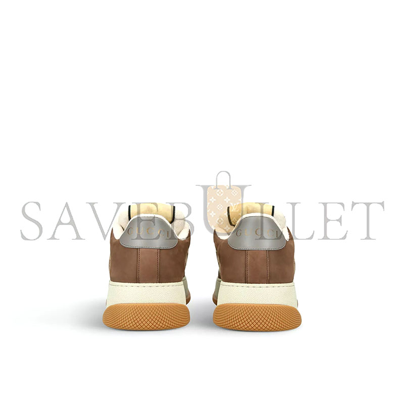 G*u*i double screener woven and suede low-top trainers 570443